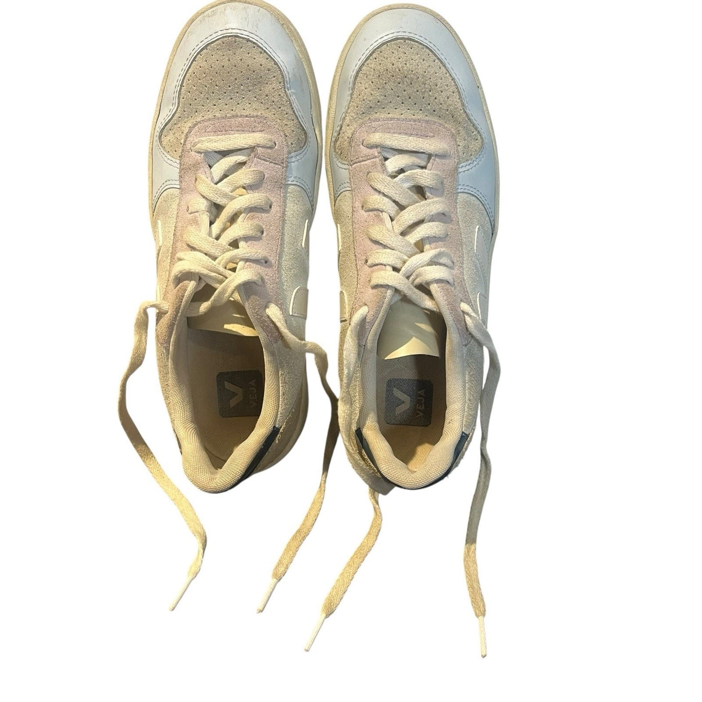 Veja Women's V-10 Low Top Sneaker , White Navy Sage Purple Beige , US 7 / EU 38