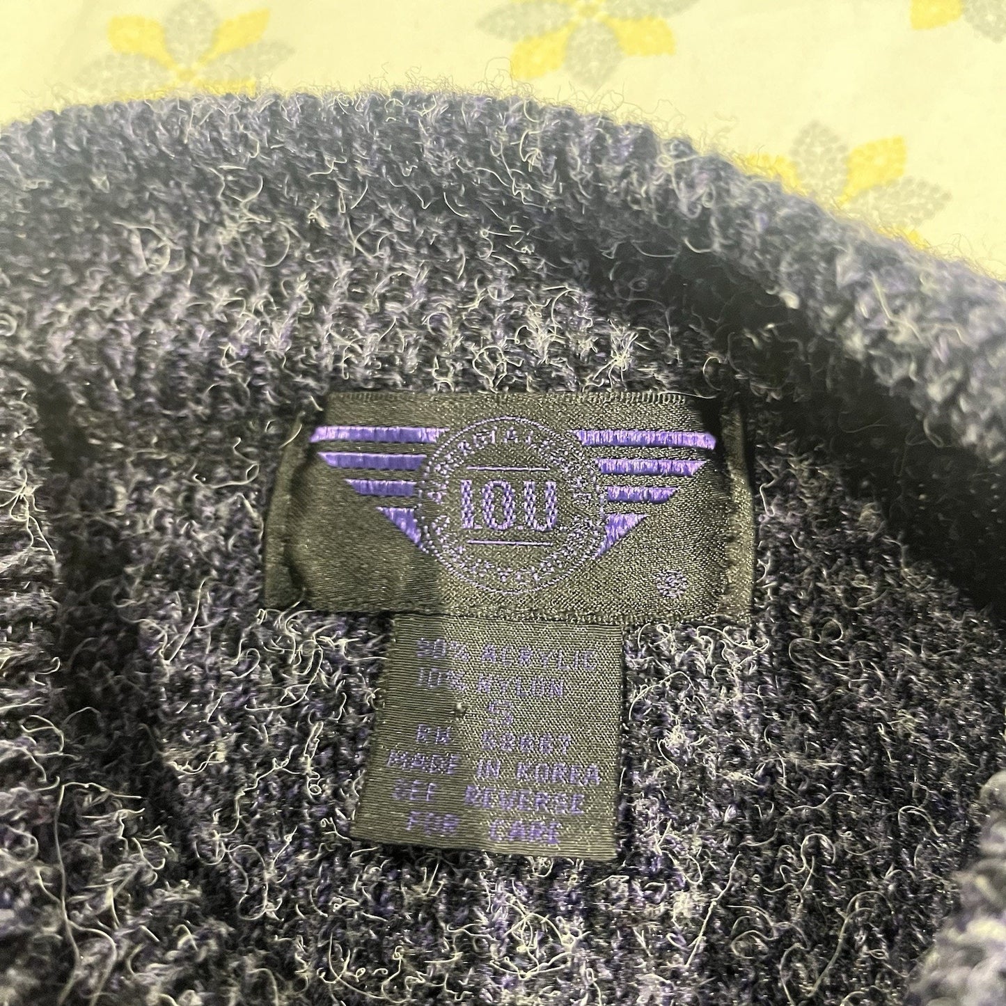 LOU. Legendary men's S "World Class Collection" long sleeve purple sweater