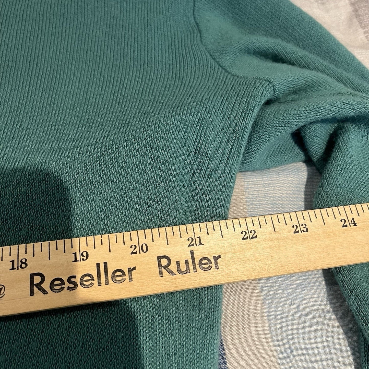 Puritan men's XL green v-neck long sleeve 100% Orlon acrylic sweater made in USA