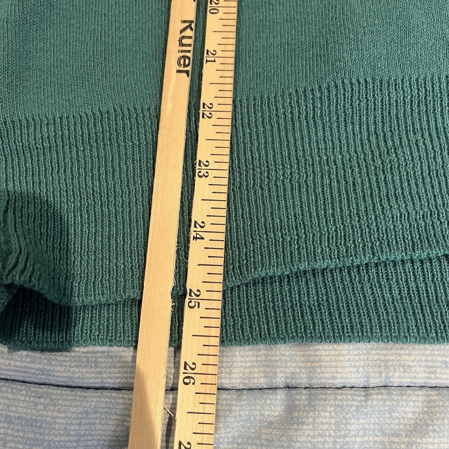 Puritan men's XL green v-neck long sleeve 100% Orlon acrylic sweater made in USA