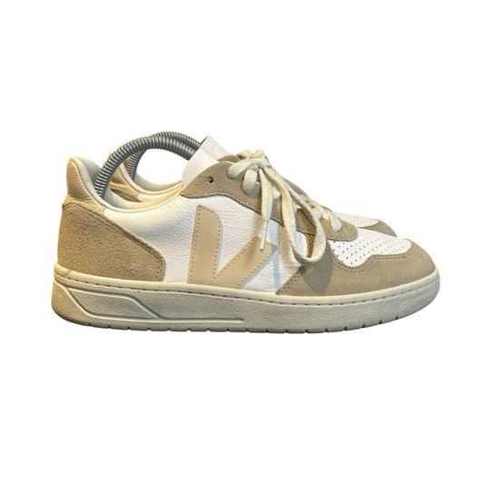 VEJA Men's 9 V-10 Sneaker leather Extra White/Natural/Sahara