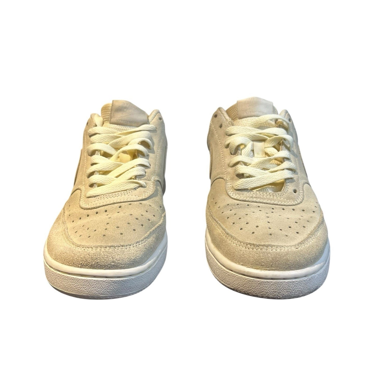 Nike Court Vision Low Beige Suede Sneakers Women's Shoes Size 10 DH0253-100