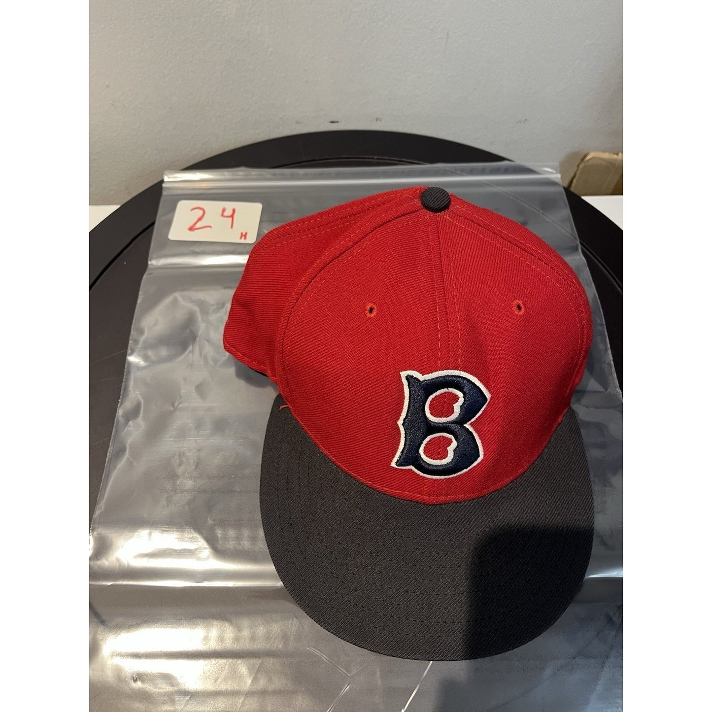 Vtg New Era 59Fifty 7 1/2 Cooperstown Boston Red Sox 100% wool USA made hat