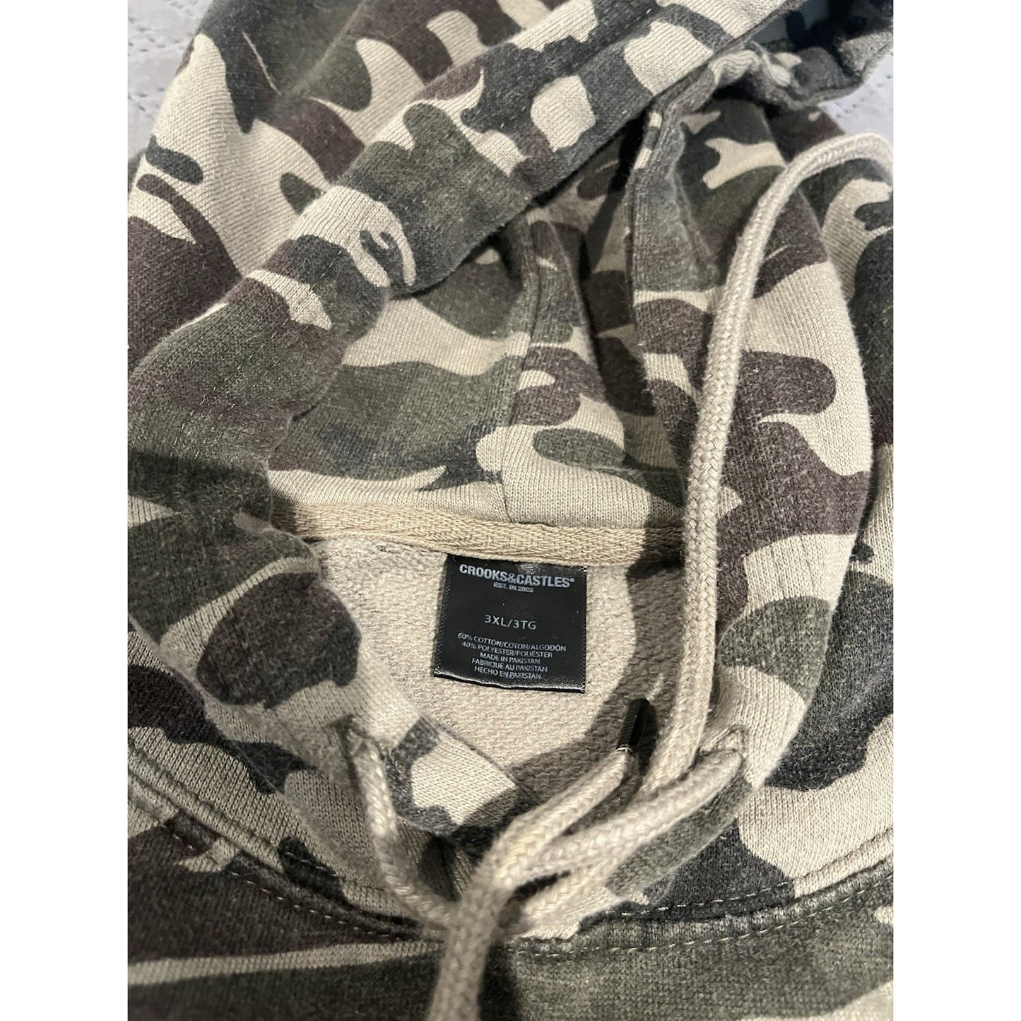 Crooks and Castles men's 3XL Death Row Records Camo hoodie