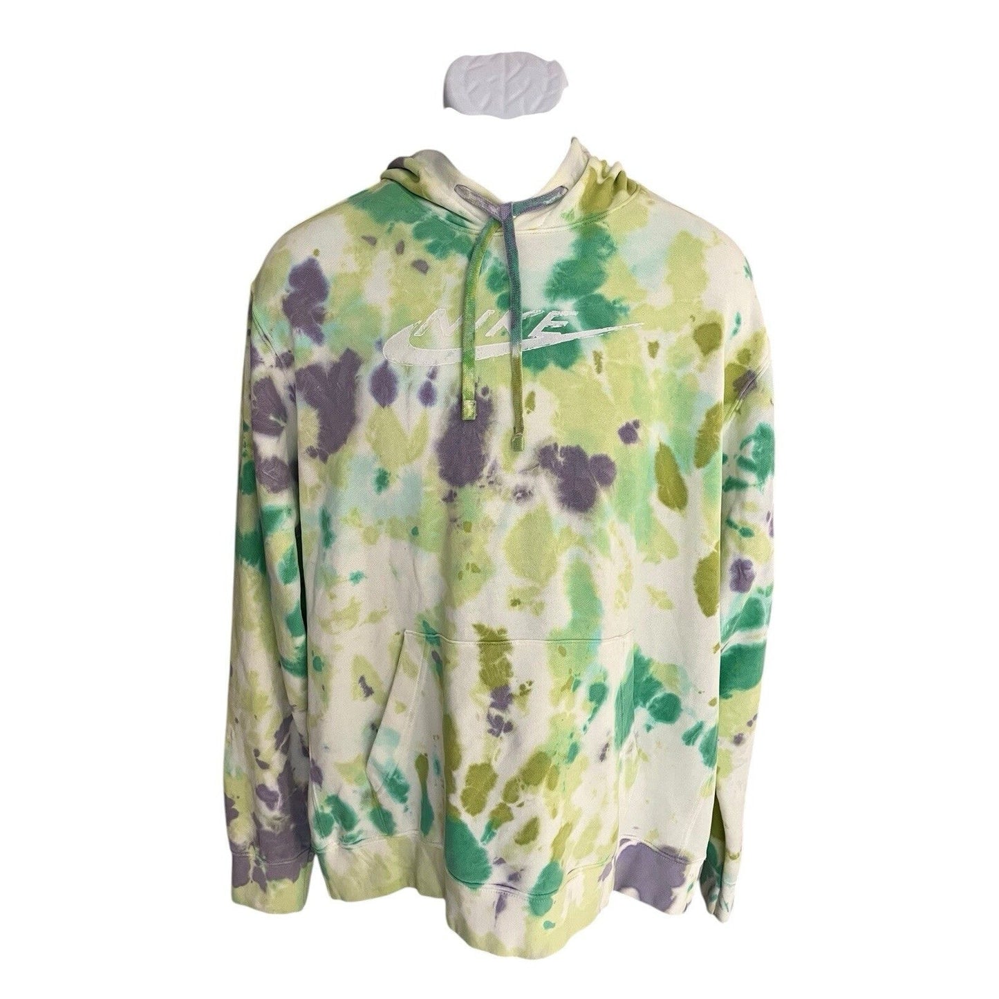 Nike mens L pullover hoodie sweatshirt sportswear club fleece Ice-Dye