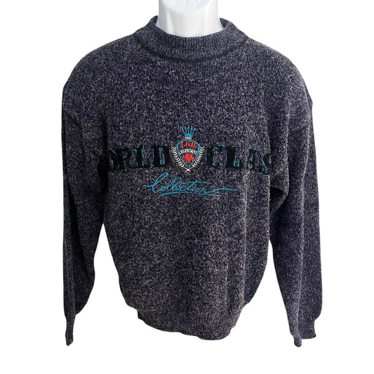 LOU. Legendary men's S "World Class Collection" long sleeve purple sweater