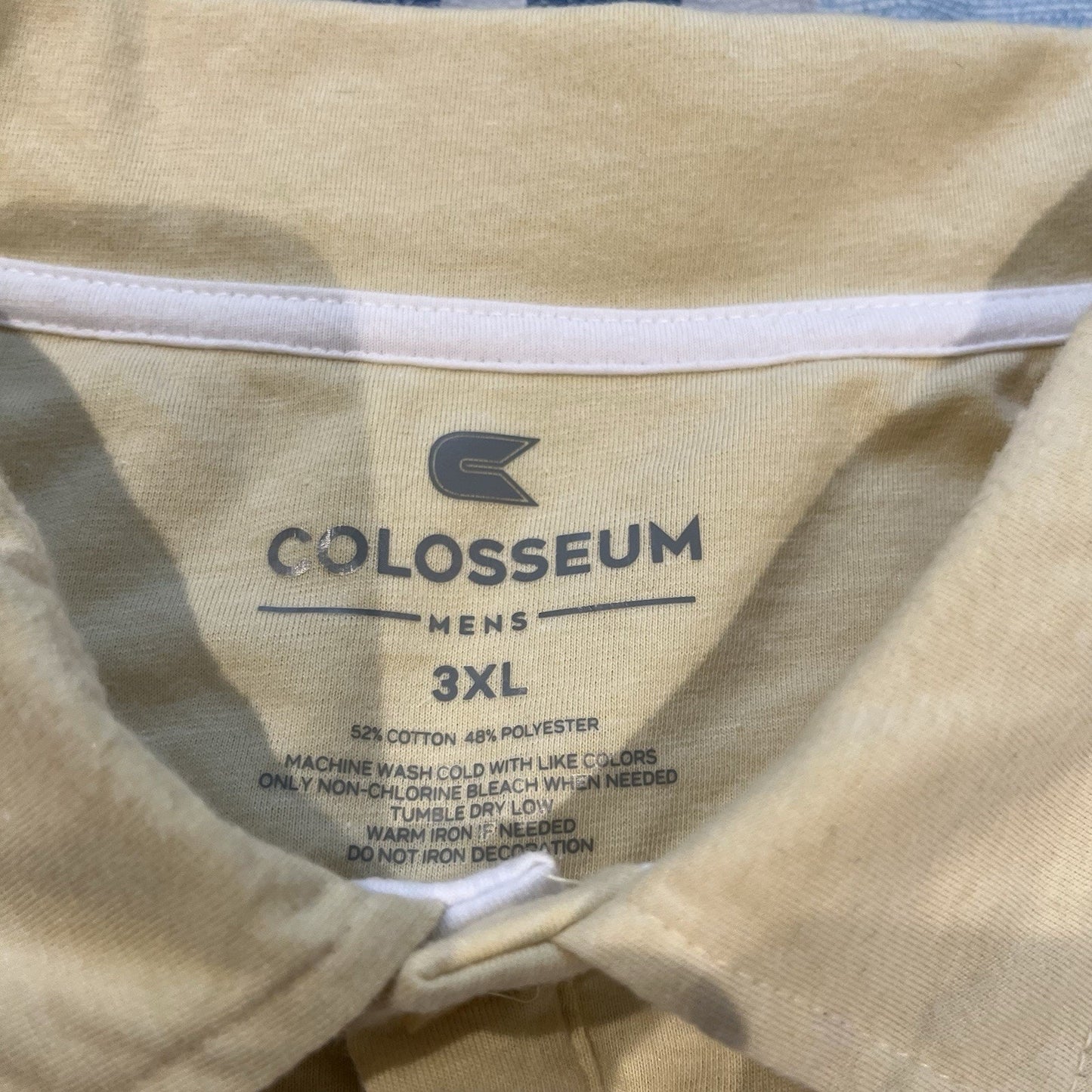 Colosseum Men's 3XL yellow embroidered Georgia Tech Yellow Jackets polo shirt