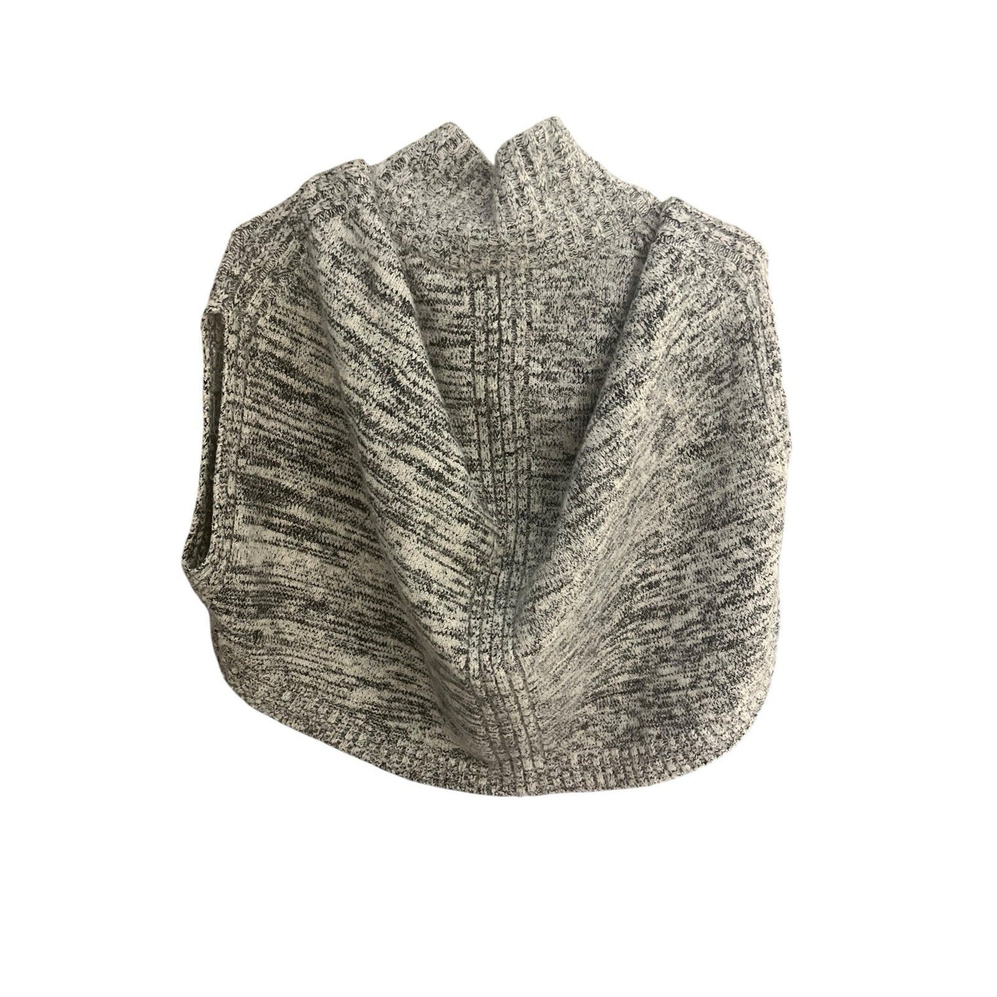 Banana Republic women's L lava grey zip sweater capelet wool/alpaca blend