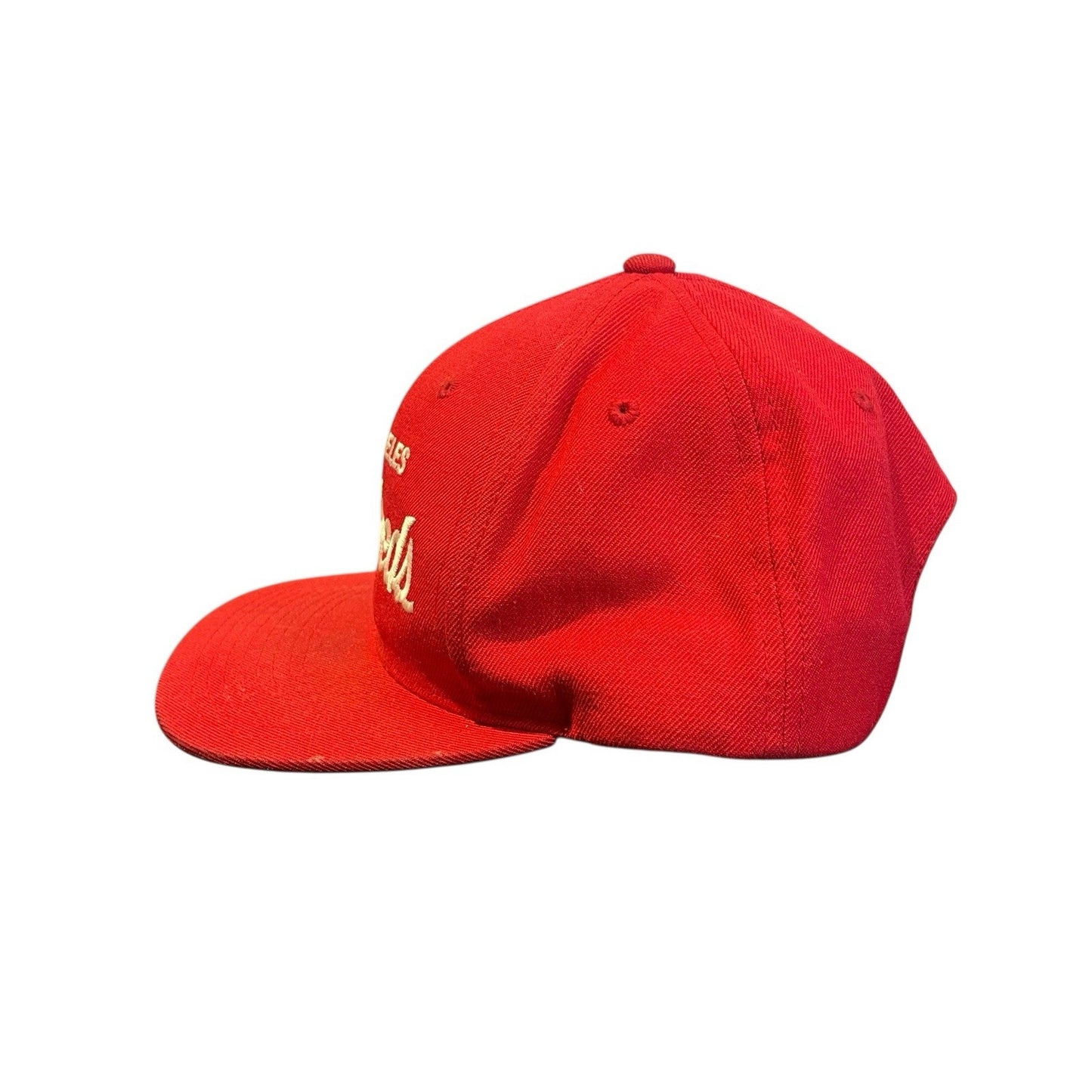 Y2K The Hundreds Los Angeles Script SnapBack Acrylic Wool - Red - Authentic