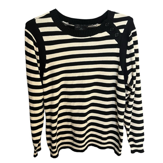 Lane Bryant women's 18/20 knit long sleeve striped sweater nwt