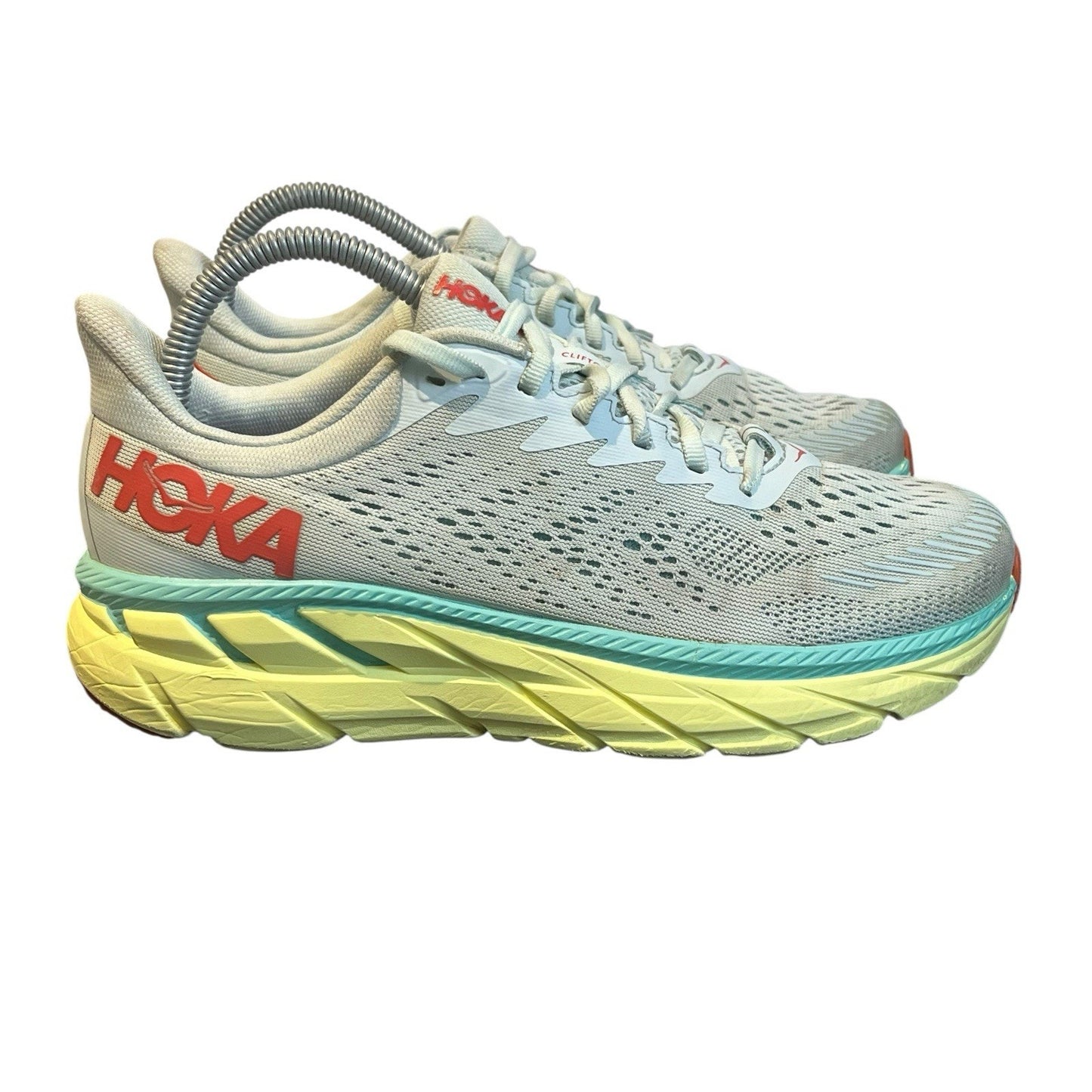 Hoka One One Clifton 7 Shoes Womens Size 8 Gray Running Sneakers 1110509 MMHC