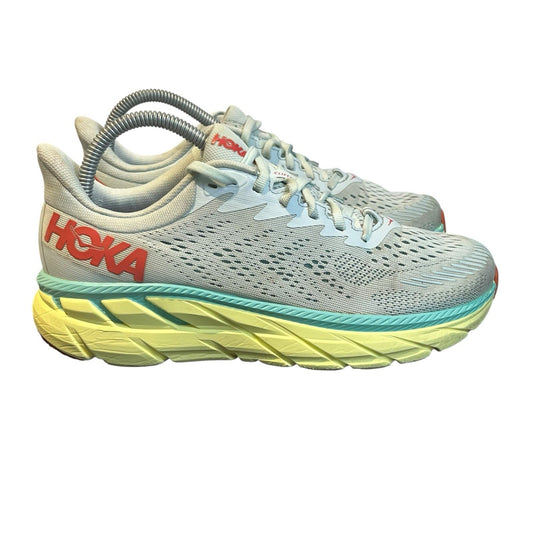 Hoka One One Clifton 7 Shoes Womens Size 8 Gray Running Sneakers 1110509 MMHC