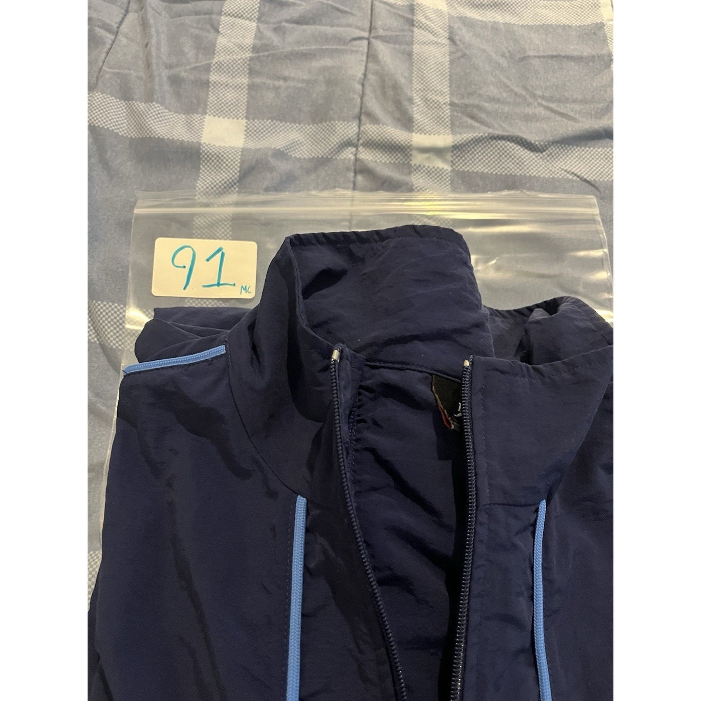 Vtg Nike Jordan Men's XL blue embroidered track jacket