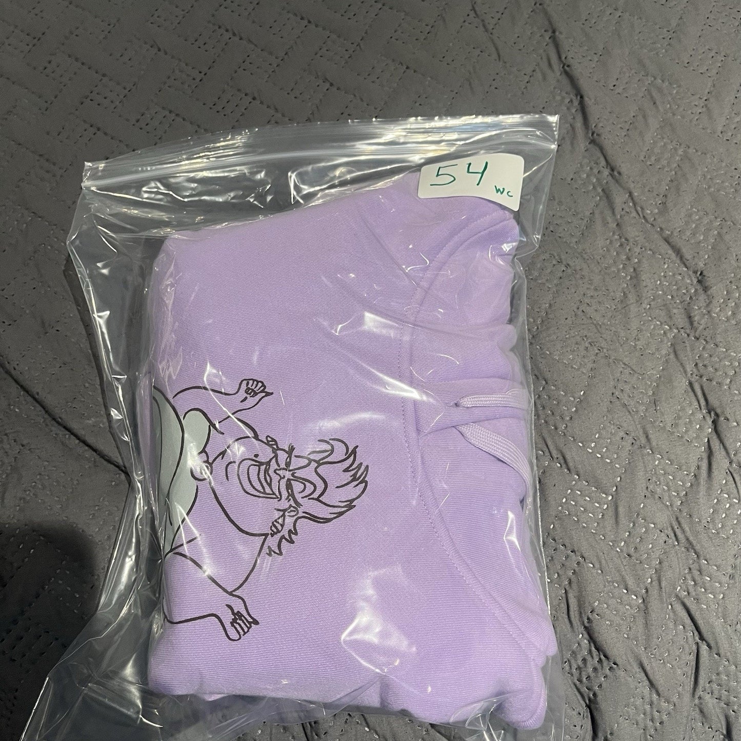 Disney Amazon Ursula Lavender Fleece Lined Hoodie with Kangaroo Pockets M NWT