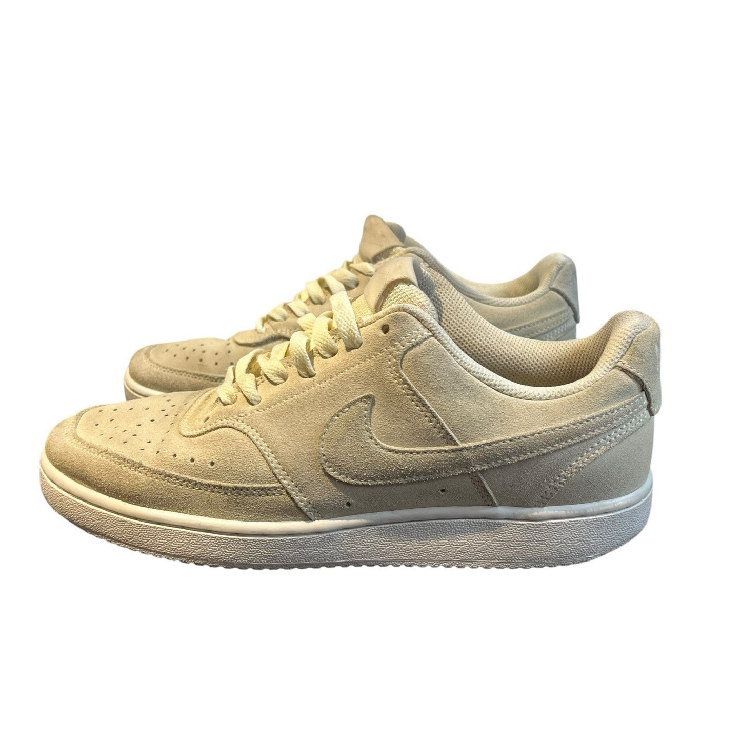 Nike Court Vision Low Beige Suede Sneakers Women's Shoes Size 10 DH0253-100