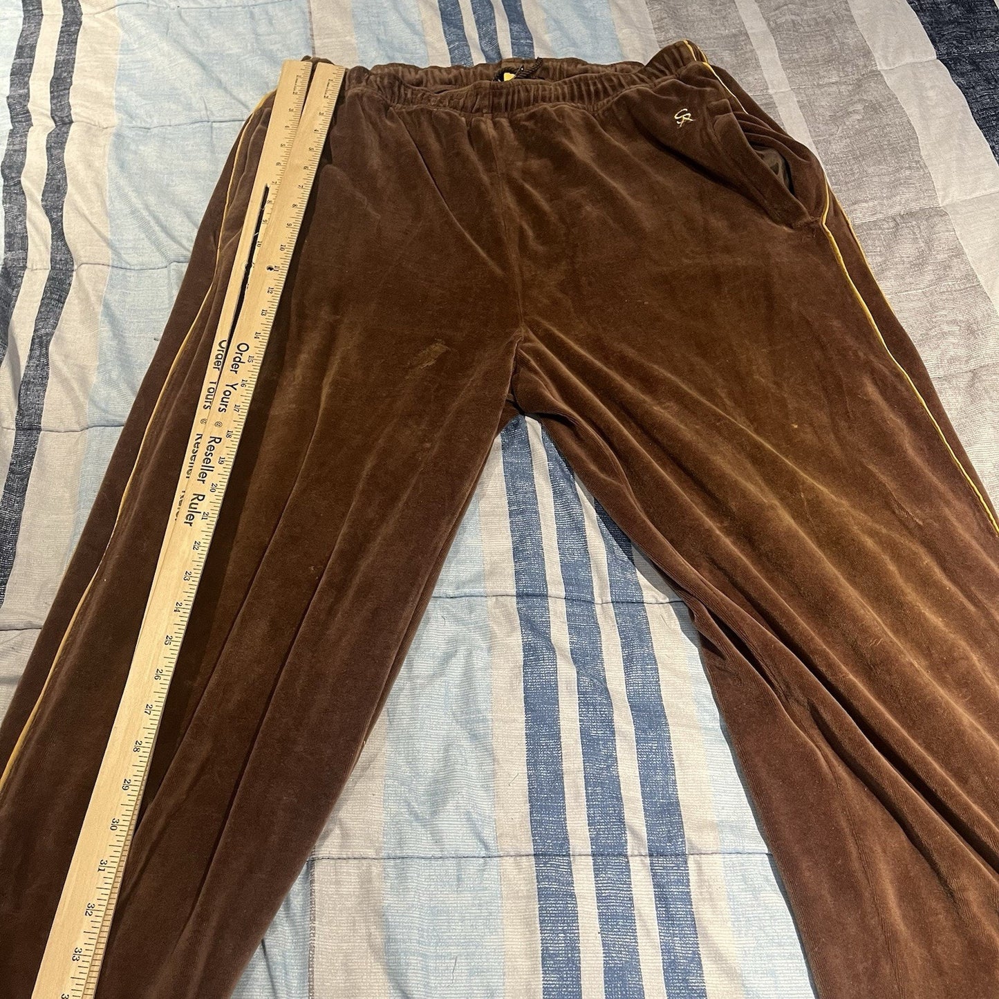 VTG Stacy Adams men's XL brown full zip fleece tracksuit