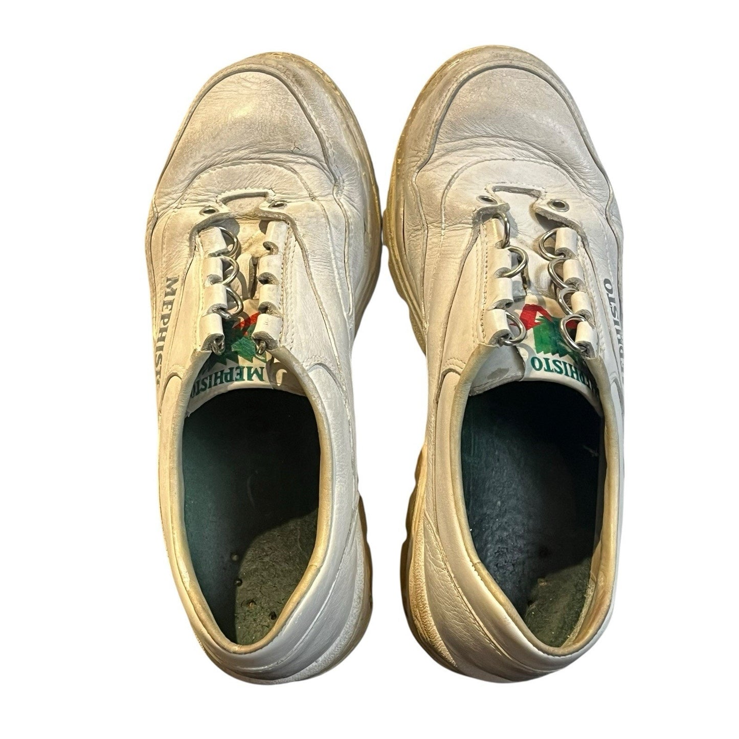 Mephisto RunOff Air Bag System White Leather Lace Up Shoes Women’s Sz 5 us