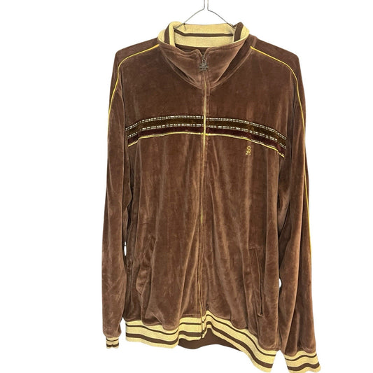VTG Stacy Adams men's XL brown full zip fleece tracksuit