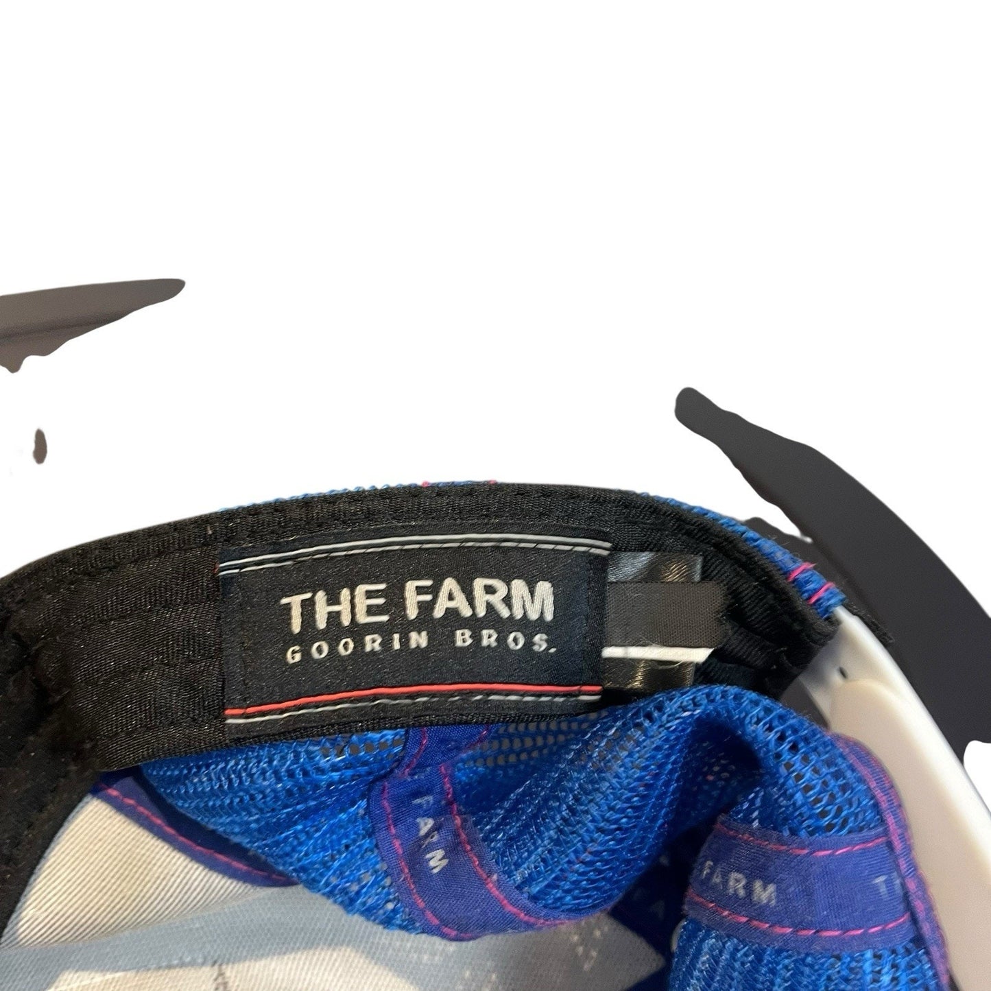 Goorin Bros Brothers The Farm Black Sheep Patch Snapback Trucker Hat Blue White
