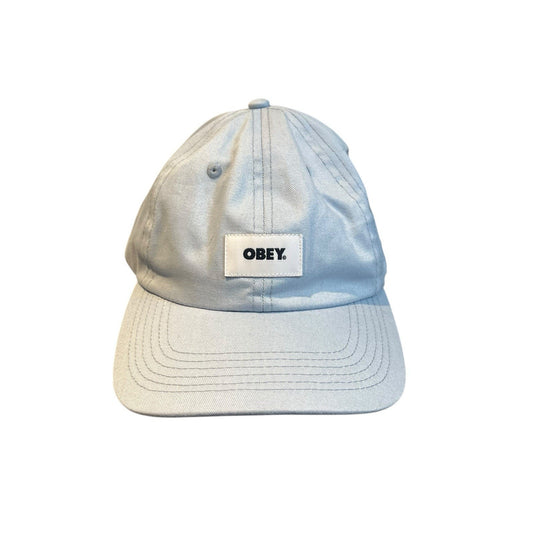 Obey Organic baby blue 6 panel strapback hat NWT