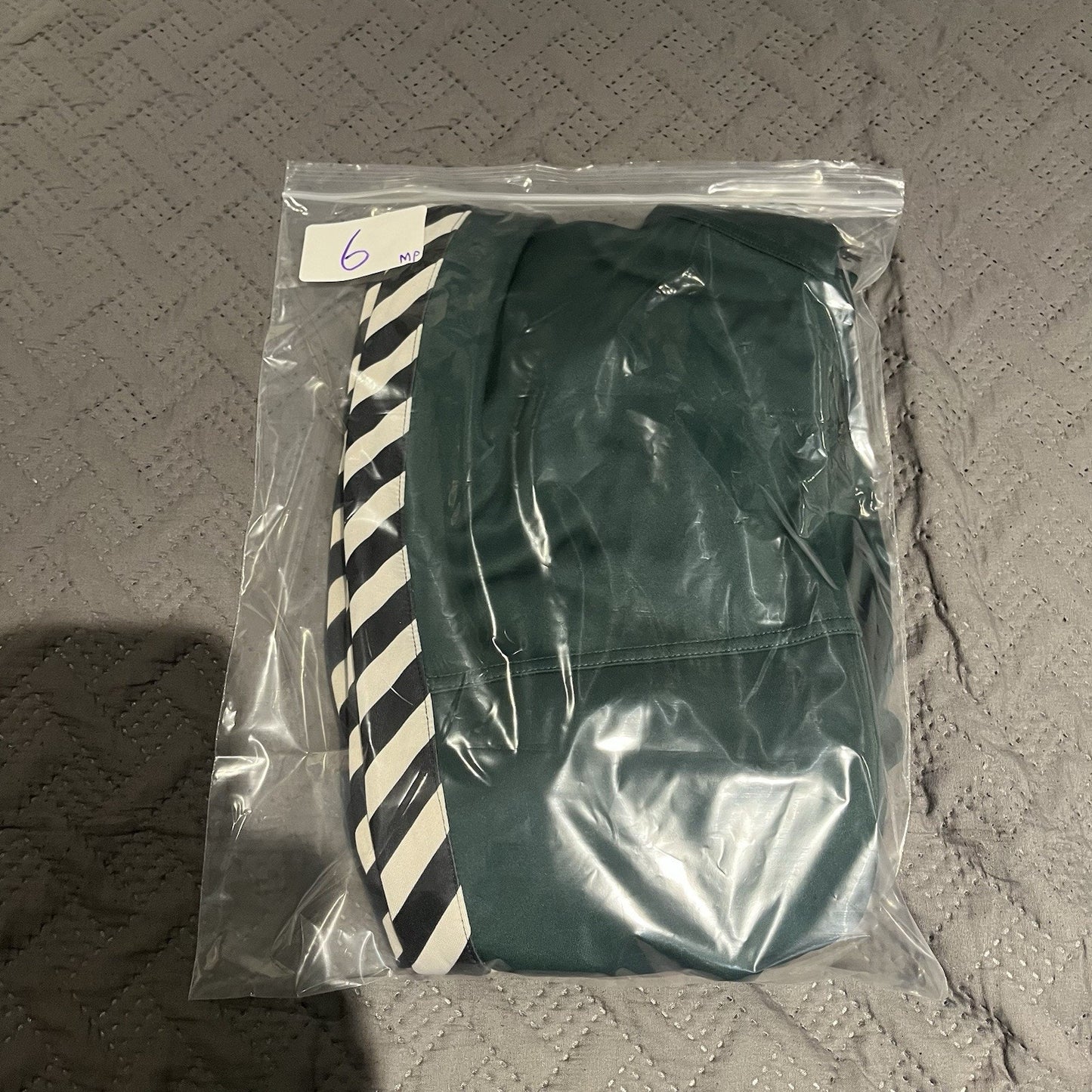 Karter Collection Men's XL Track Pants Black & White Checkered Stripes