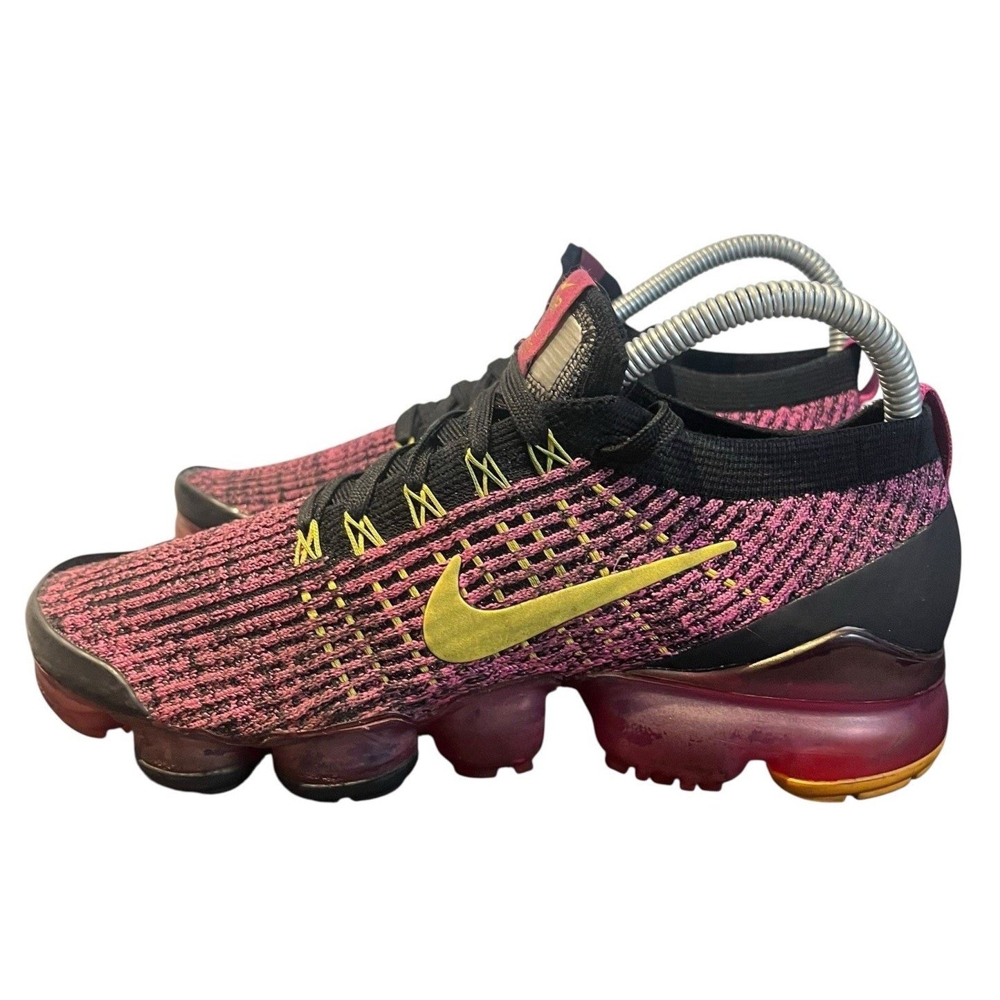 Nike Air Vapormax Flyknit 3 Women's 7.5 Multicolor Black Pink Blast AJ6910-006