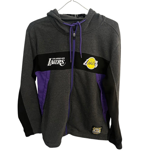 Unk Nba men's L Los Angeles Lakers full zip grey/purple hoodie