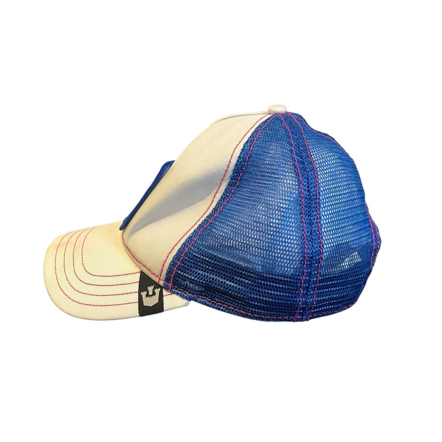 Goorin Bros Brothers The Farm Black Sheep Patch Snapback Trucker Hat Blue White