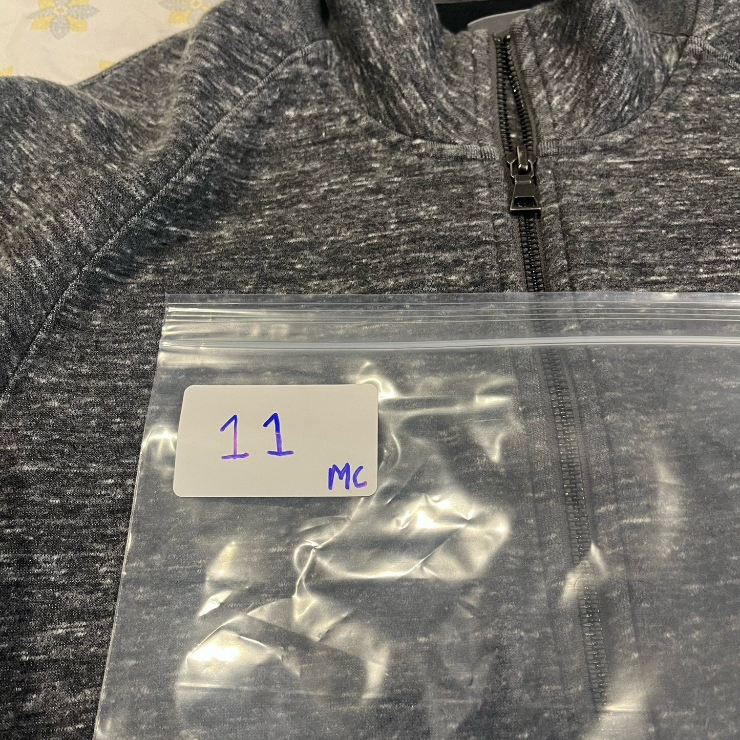 Vince Men's L full zip grey long sleeve sweatshirt