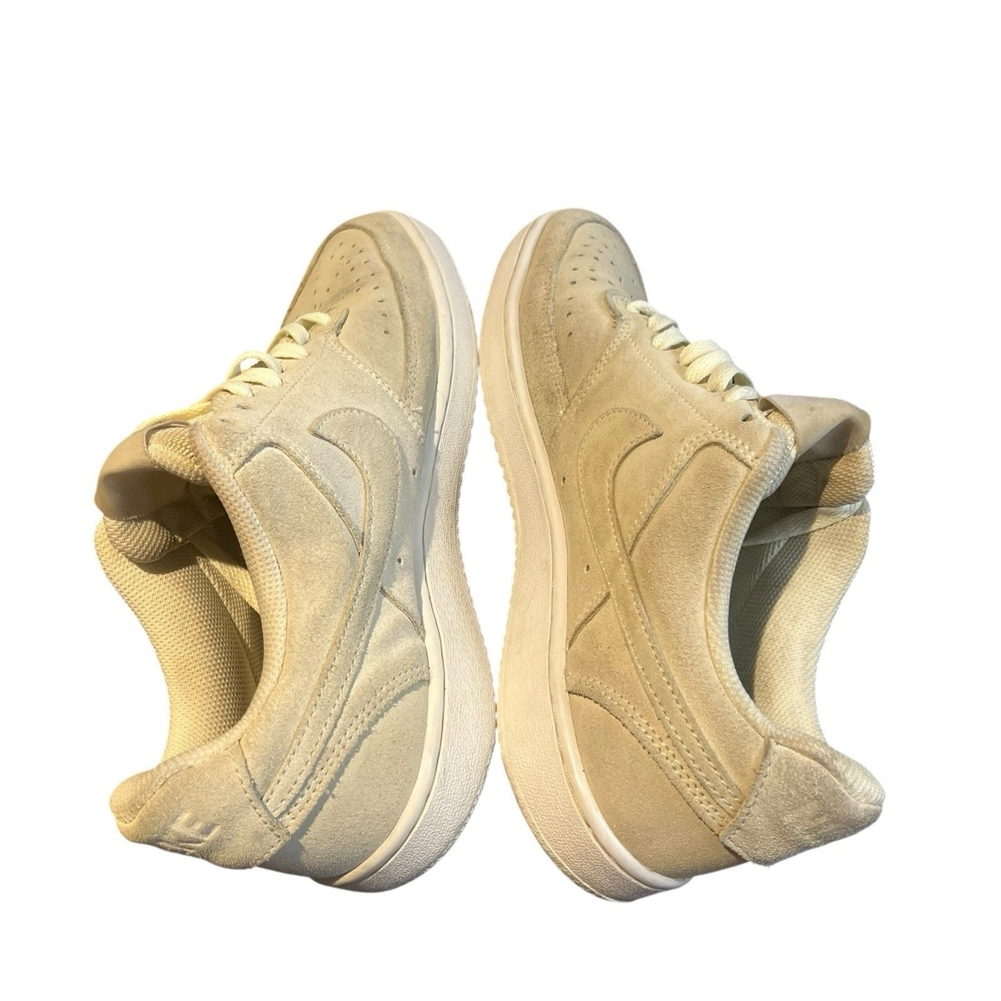 Nike Court Vision Low Beige Suede Sneakers Women's Shoes Size 10 DH0253-100