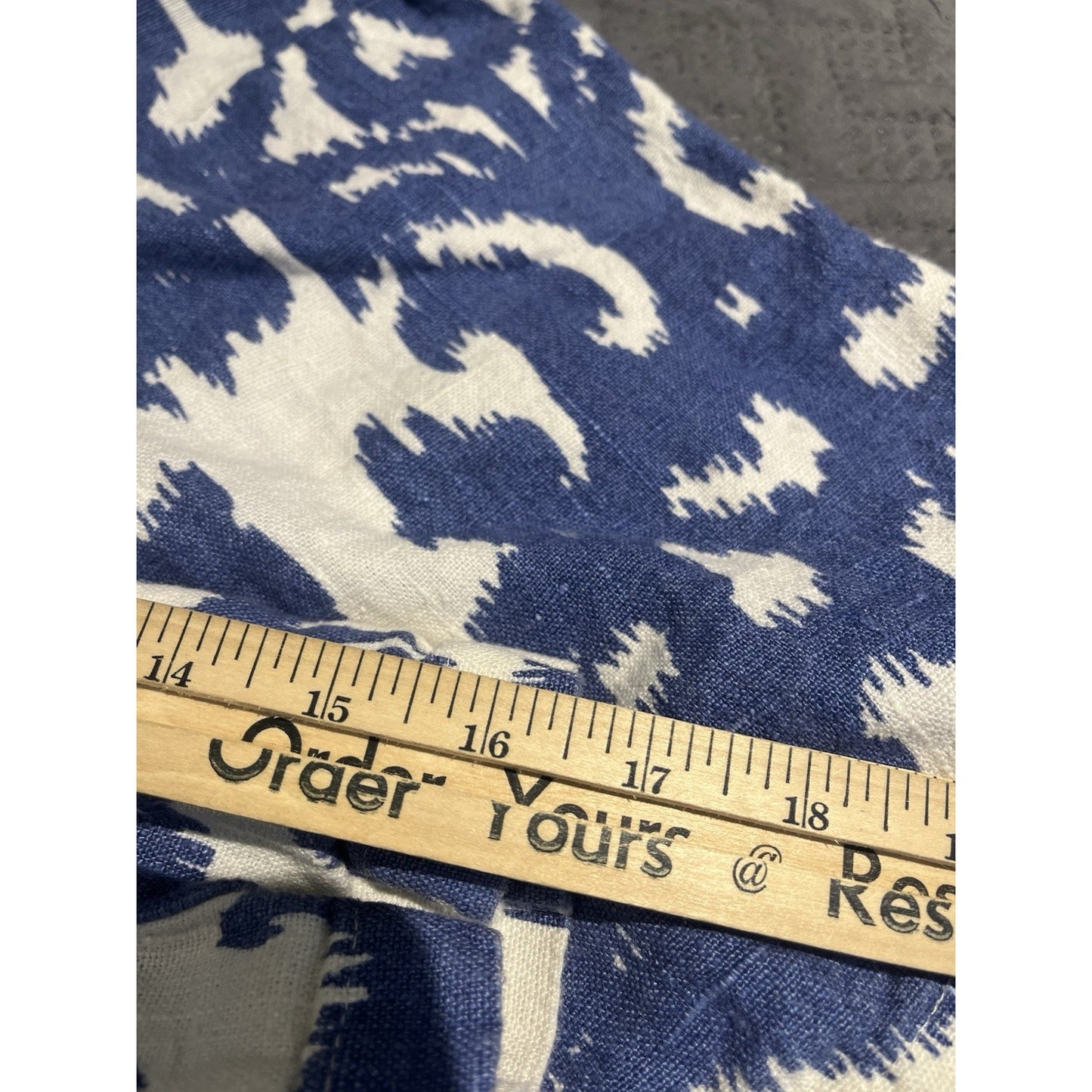 Connie Roberson Women's M ikat print linen button front jacket Made in USA