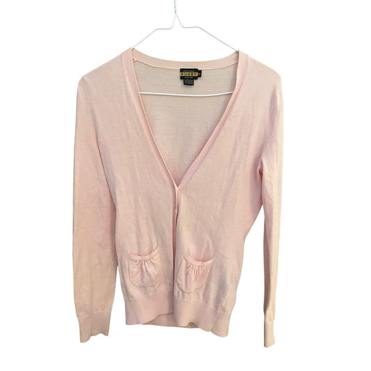 Ralph Lauren Rugby Women's XS cashmere blend pink pocketed cardigan sweater