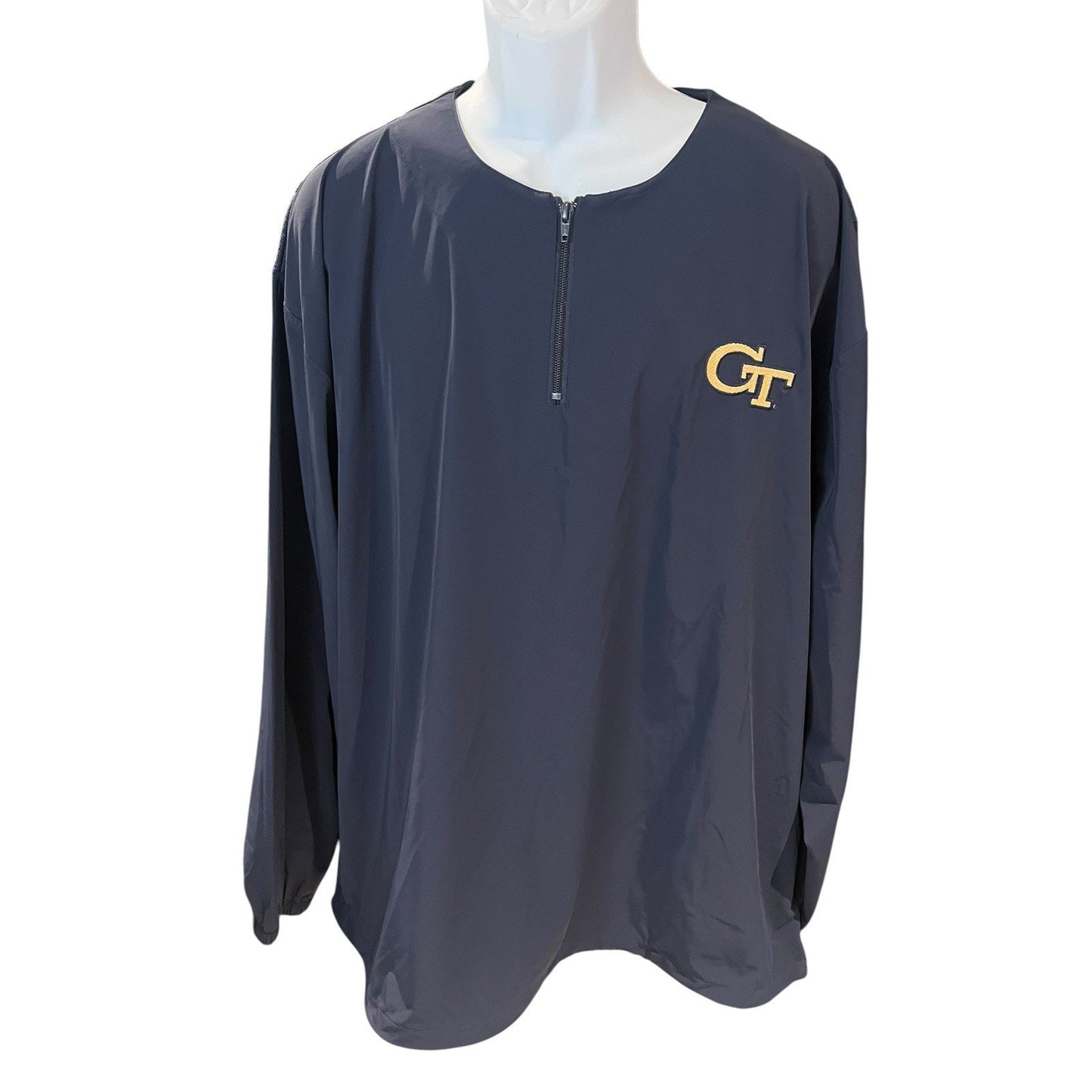 Rawlings Baseball Men's 3XL Georgia Tech 1/4 zip long sleeve pullover jacket