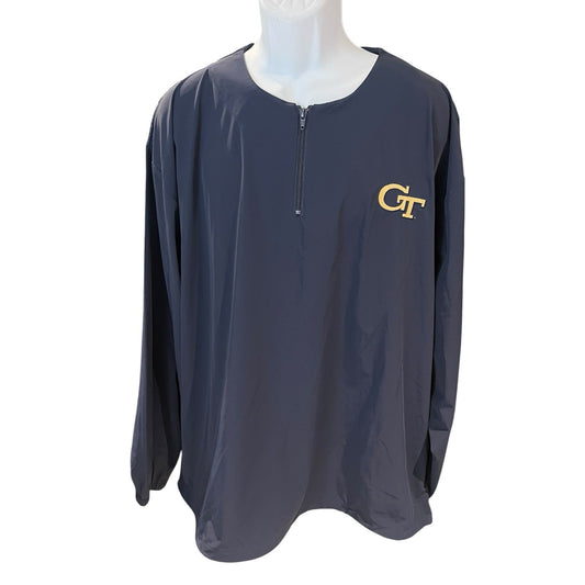 Rawlings Baseball Men's 3XL Georgia Tech 1/4 zip long sleeve pullover jacket