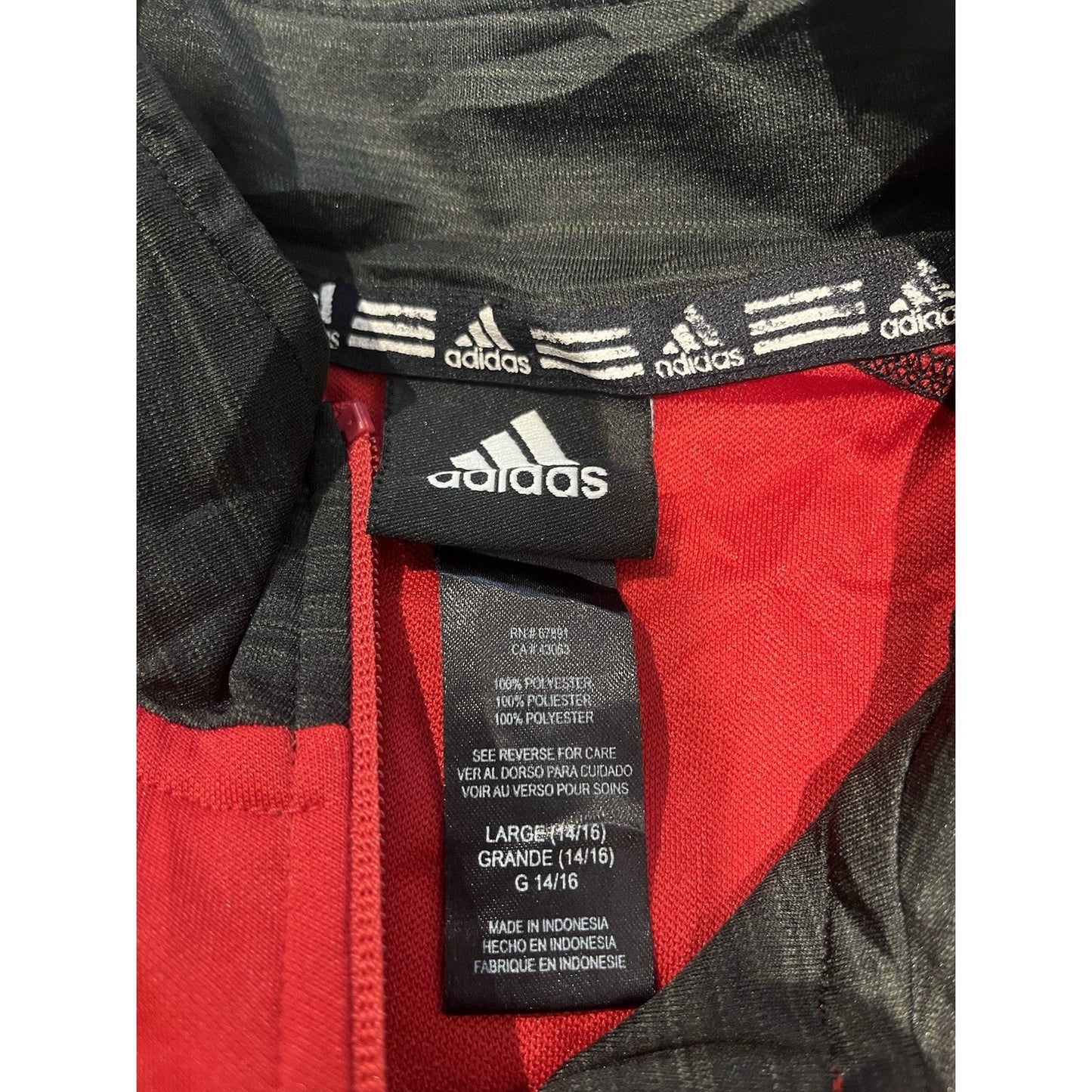 Adidas women's L NC State Wolfpack 1/4 zip long sleeve track jacket