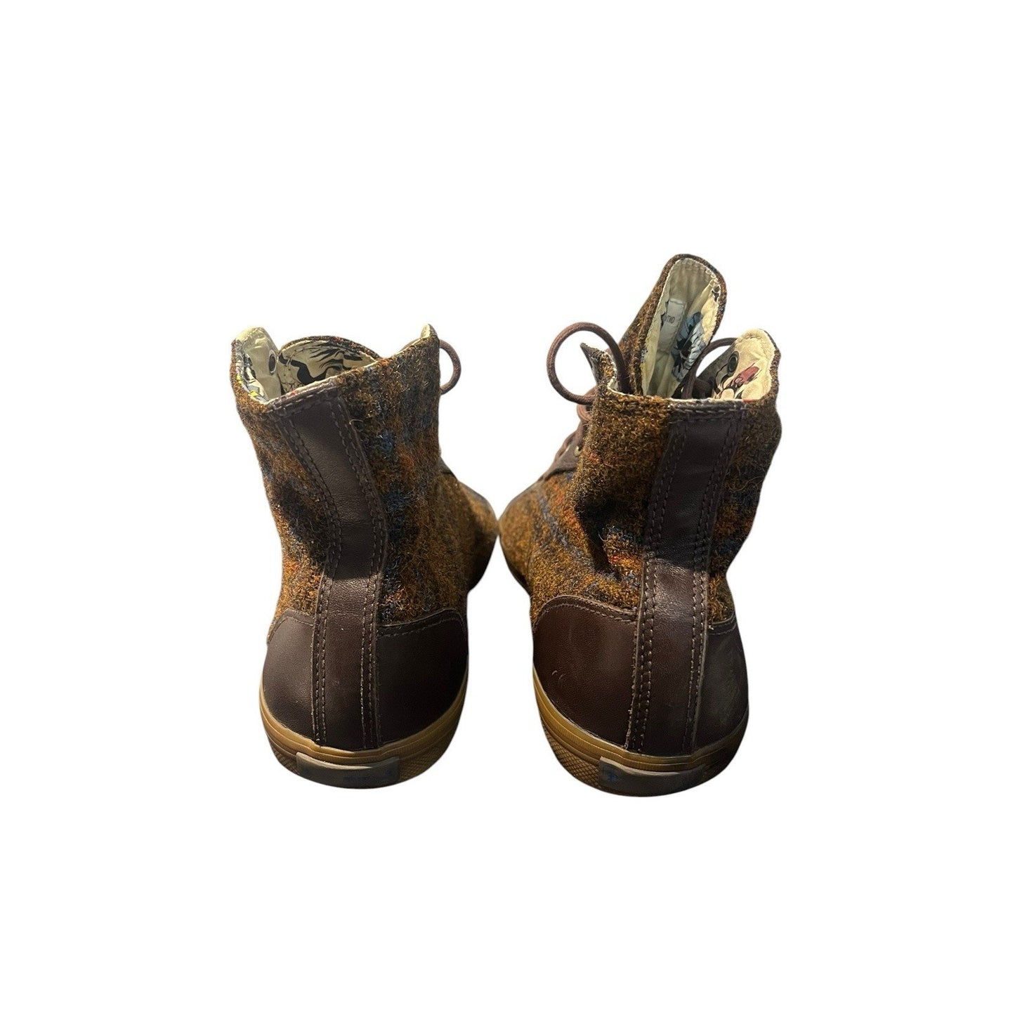 Paul Smith Women's 8K / US 10 leather harris tweed high-top sneaker