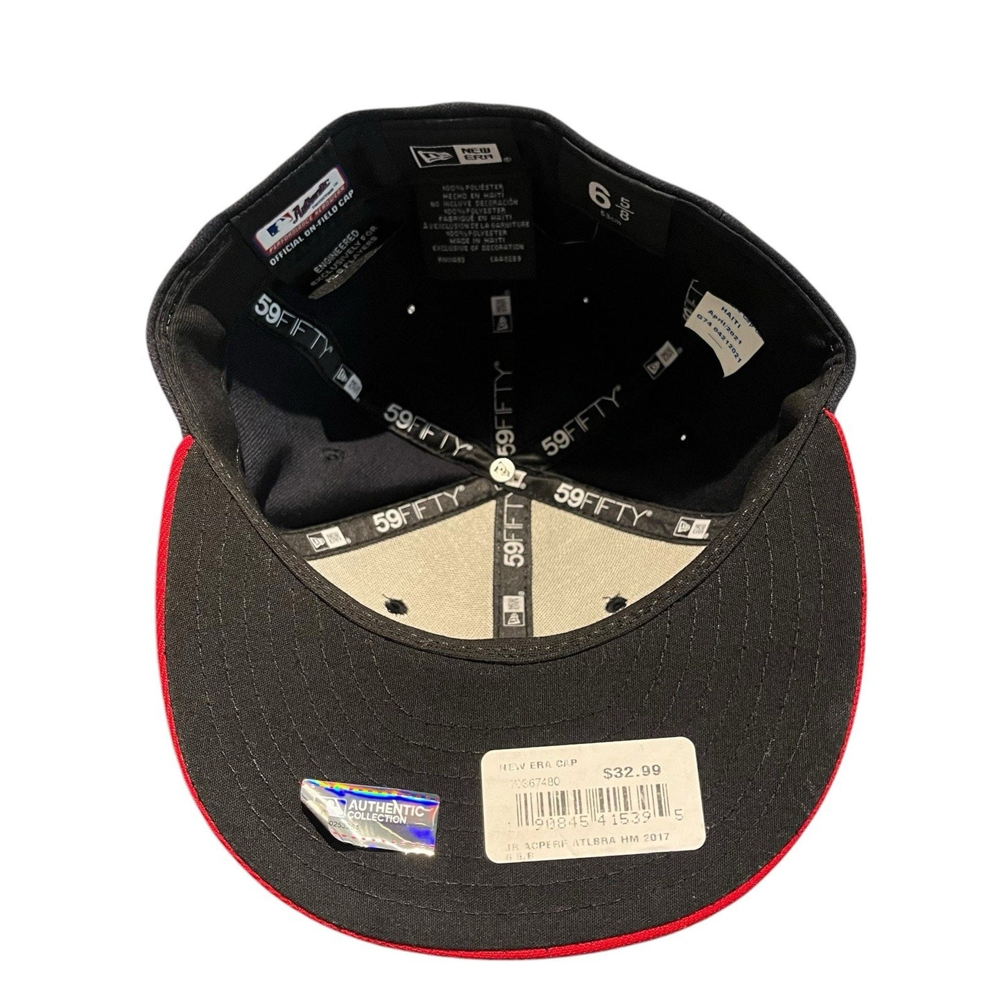 New Era 59Fifty 6 5/8 fitted on-field MLB Atlanta Braves fitted baseball cap NWT