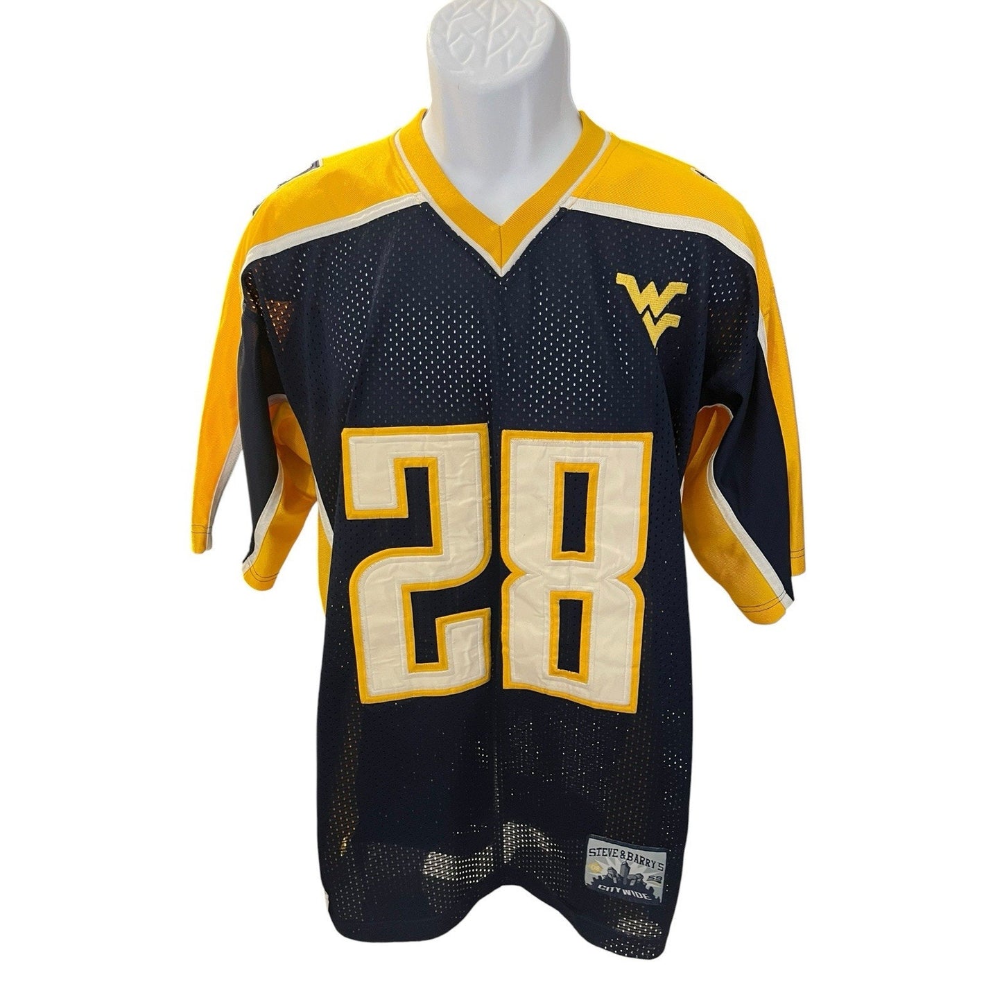 Vtg Steve & Barry’s Men's M West Virginia Mountaineers football Jersey