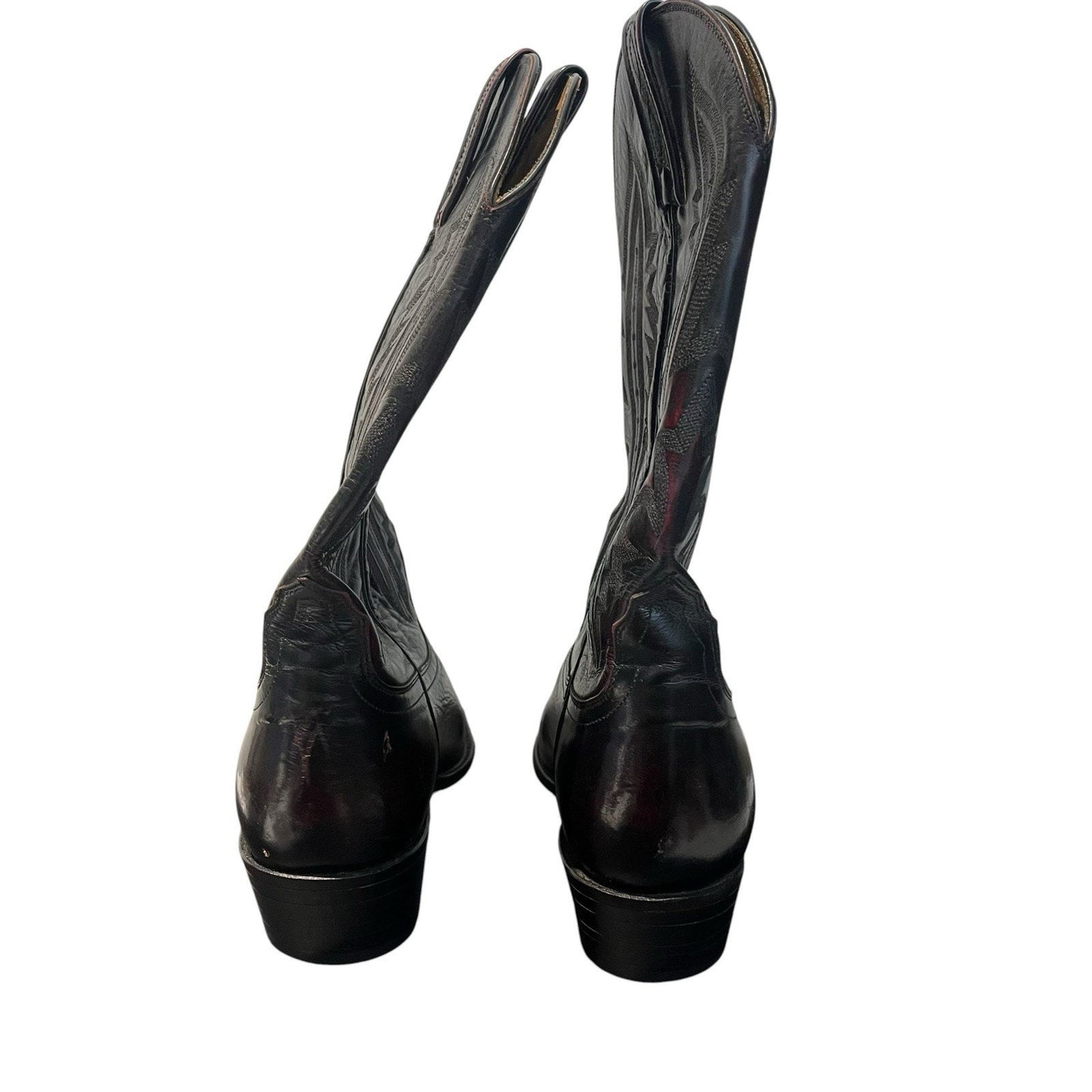 Lucchese 2000 Black Cherry Western T3012R4 Cowboy Boots Mens 10 2E