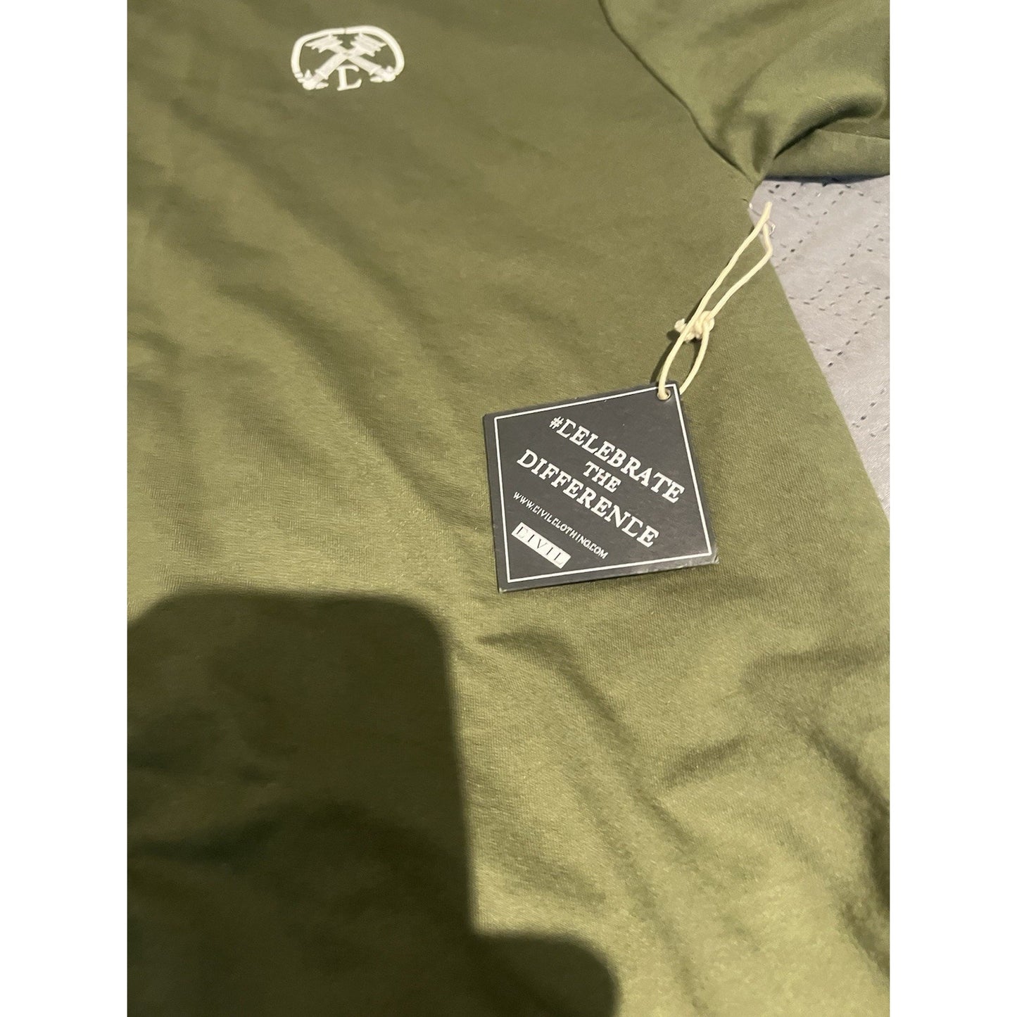 Civil Regime men's 2XL green high neck short sleeve shirt