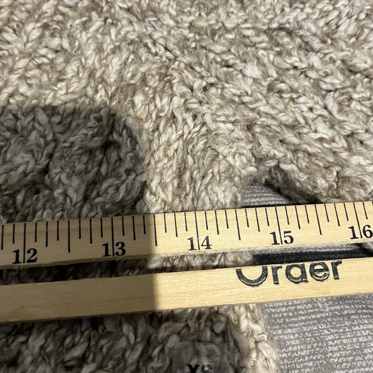 Express Women's XS cold shoulder sleeve cable knit beige sweater NWT