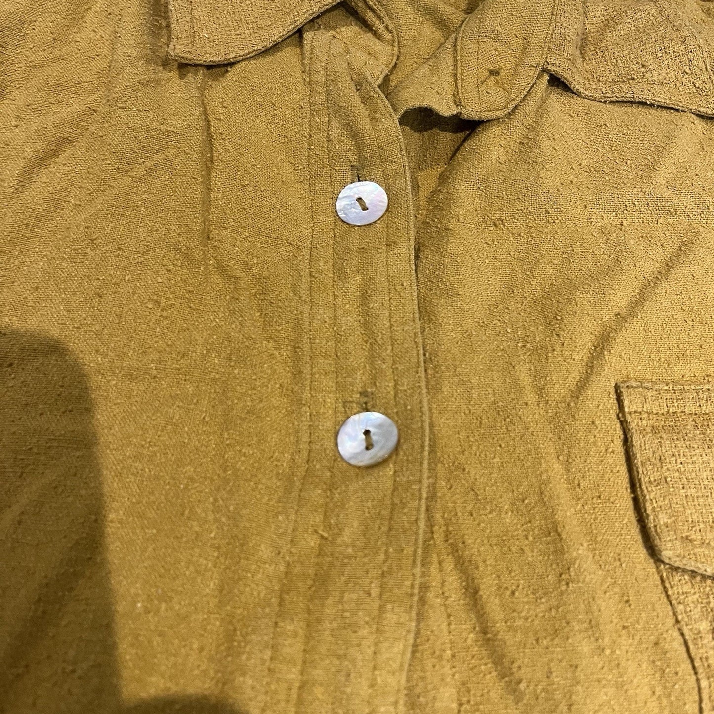 Selene men's S button up collard 100% silk shirt