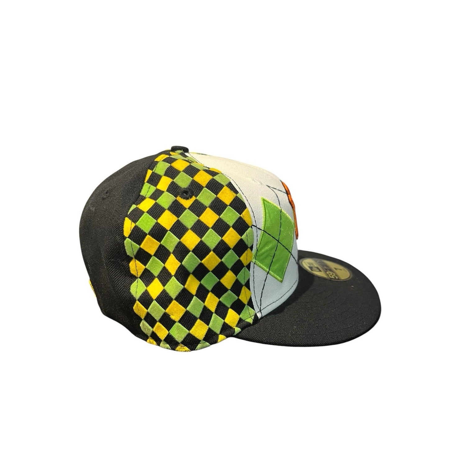 NY Yankees Clover New Era 59Fifty Blk,Grn,Wht & Yel SZ 7 True Fit Cap NEW