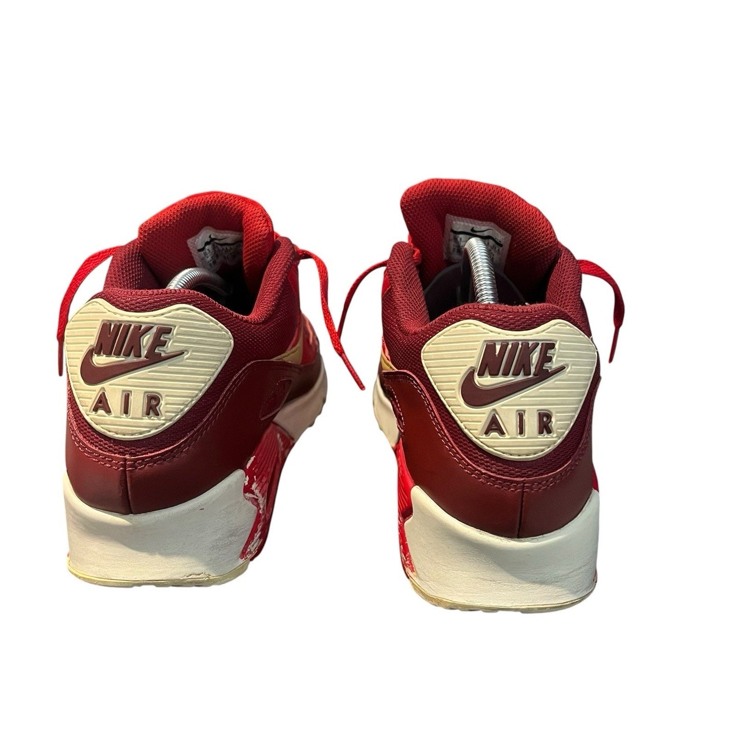 Nike Air Max 90 Essential Game Red-Elemental Gold Sz 10.5 Rare! [537384-607]