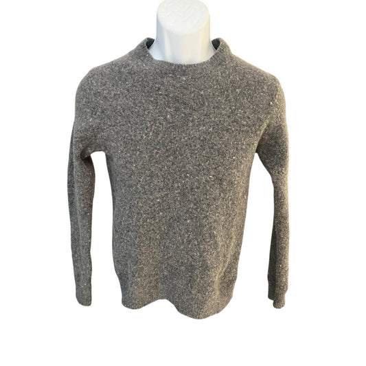 Refectory Men's M lambs wool blend grey long sleeve slim fit crewneck sweater
