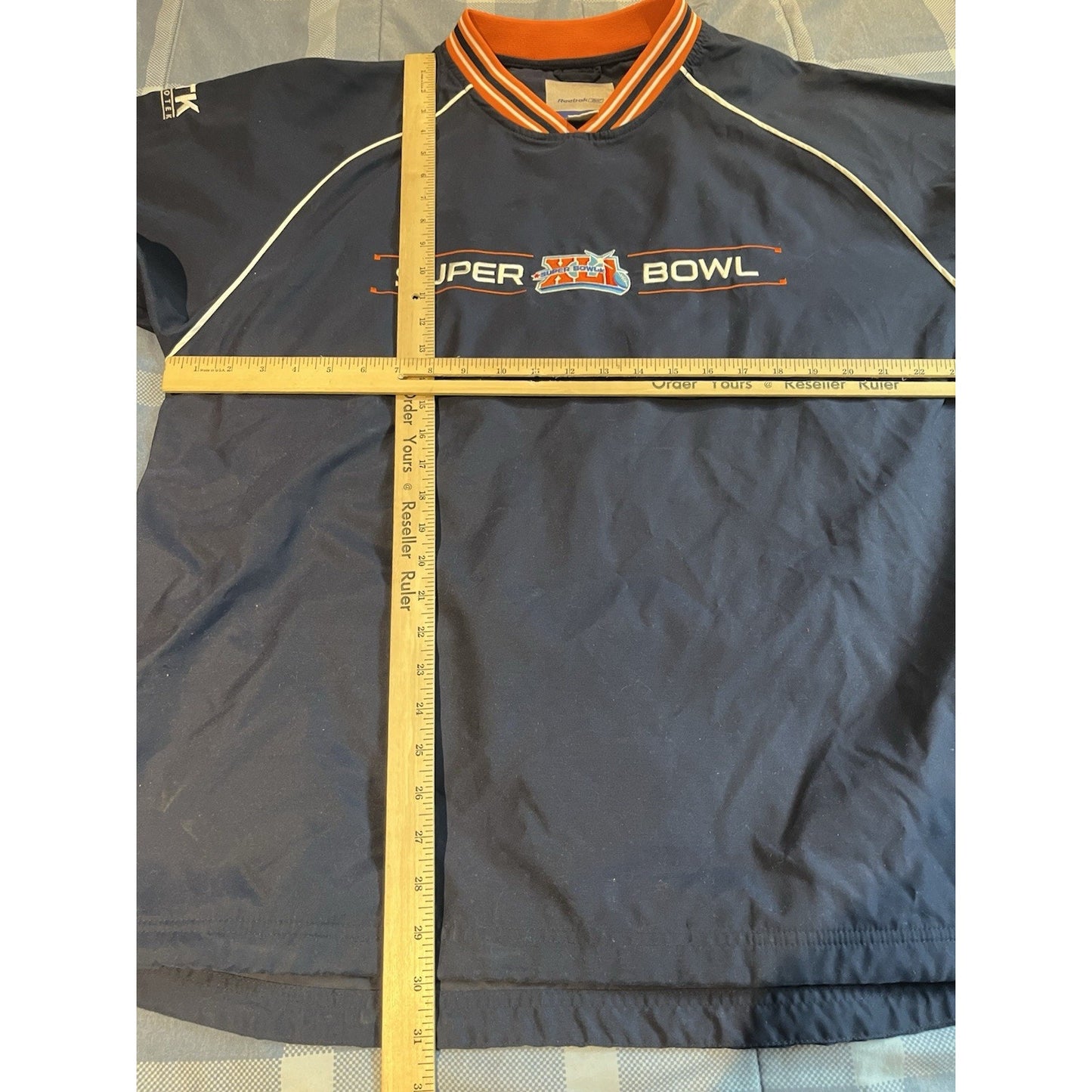 Vtg Reebok Men's L embroidered Super Bowl XLI 41 windbreaker
