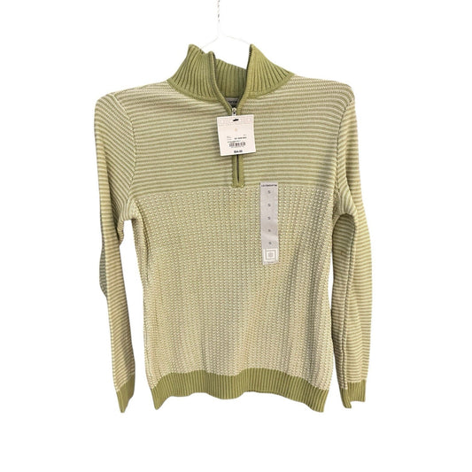 Liz Claiborne women's S Acacia Green 1/4 zip long sleeve sweater NWT