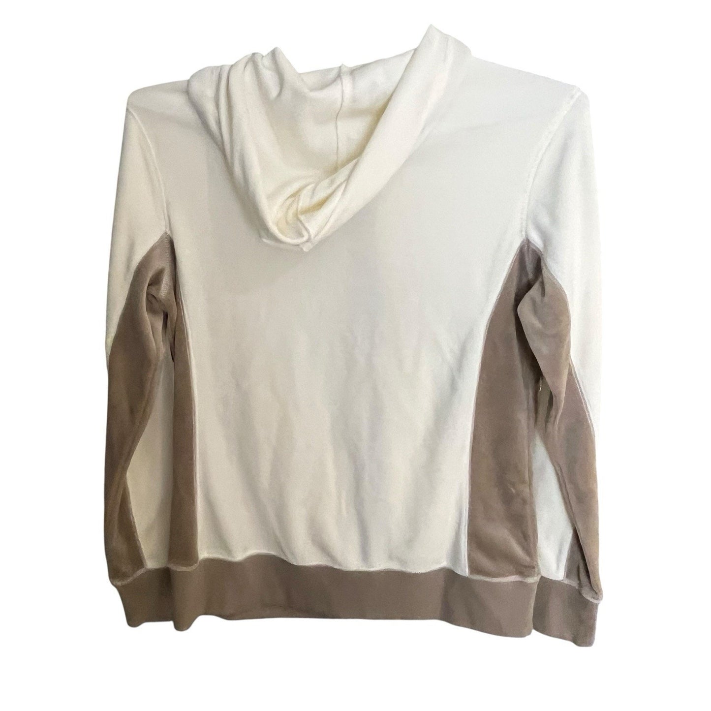 Tek Gear women's M full ip ultra soft ivory fleece hoodie NWT