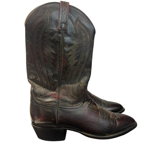 Lucchese 2000 Black Cherry Western T3012R4 Cowboy Boots Mens 10 2E