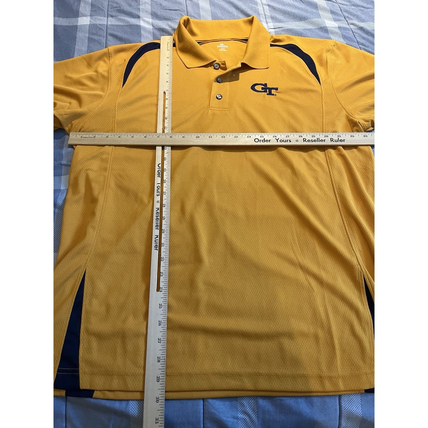 Knights Apparel Men's XL embroidered performance georgia tech polo shirt